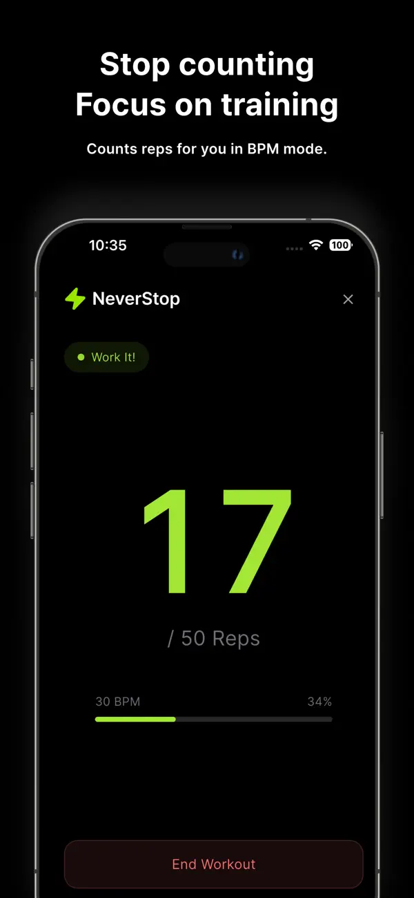 Screenshot #2 pour NeverStop: Workout Timer