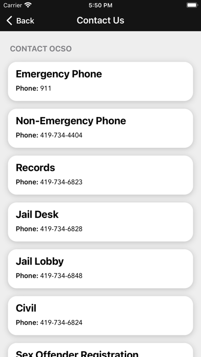 Ottawa County Sheriff's Office Screenshot