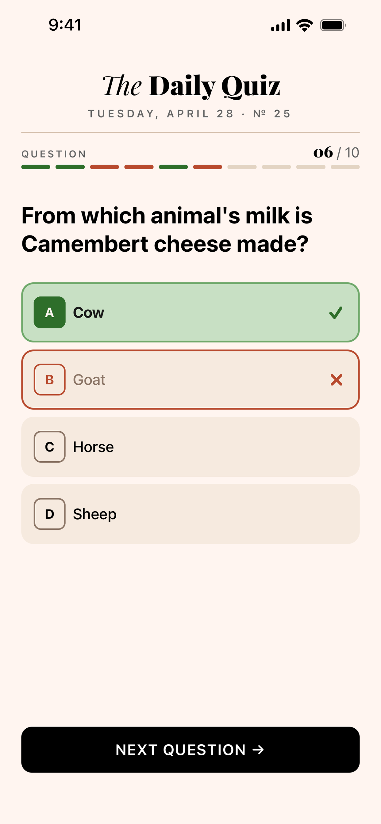 The Daily Quiz — Trivia