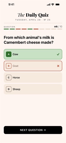 The Daily Quiz — Trivia iPhone screenshot
