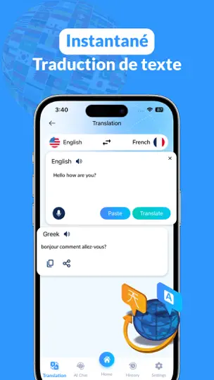 Capture d'écran de Nextrans: AI Traducteur Chat sur iPhone 3
