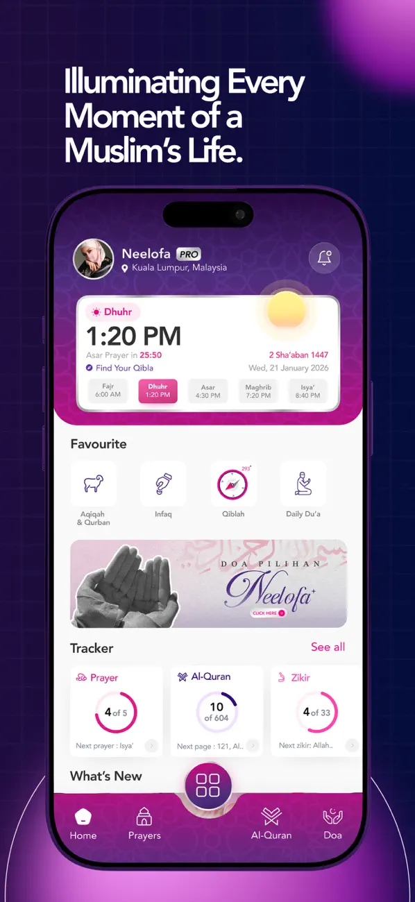 Screenshot #1 pour TheNoor - Azan, Quran, Qiblah