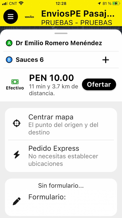 Envios Express - Pasajero