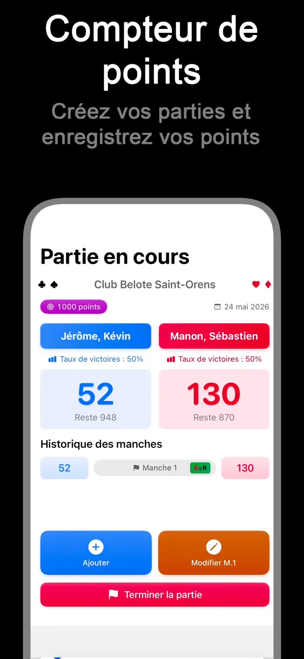 Screenshot #1 pour Belote & Re