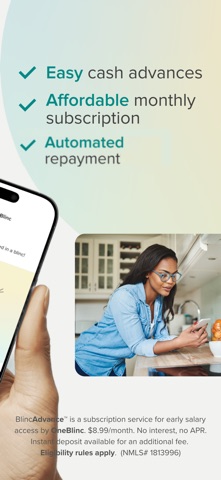 OneBlinc Cash Advance iPhone screenshot