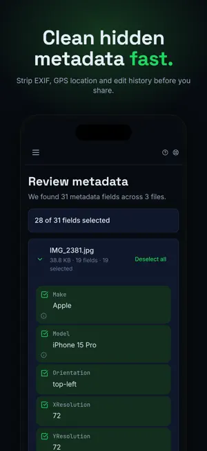 MetaSweep: Metadata Remover screenshot 2