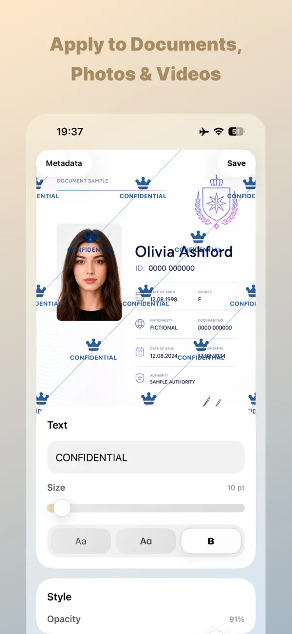 Screenshot #2 pour Filigrane, Protection