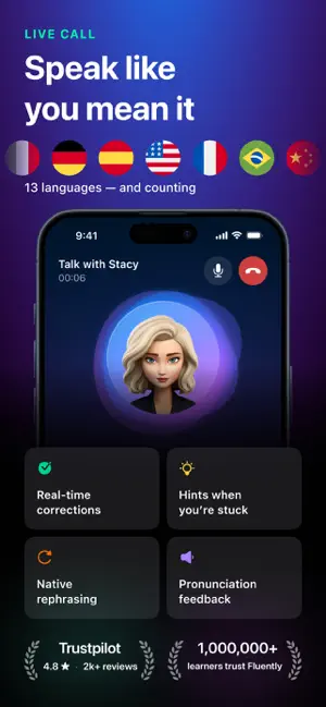 Fluently: AI Language Learning screenshot 1