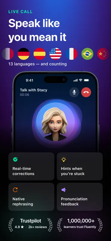 Fluently: AI Language Learning screenshot 1 of 9