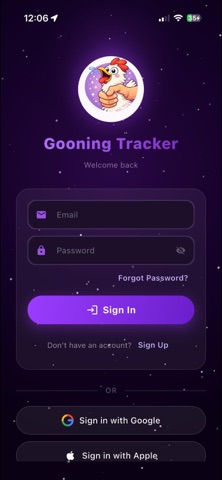 Gooning Tracker iPhone screenshot
