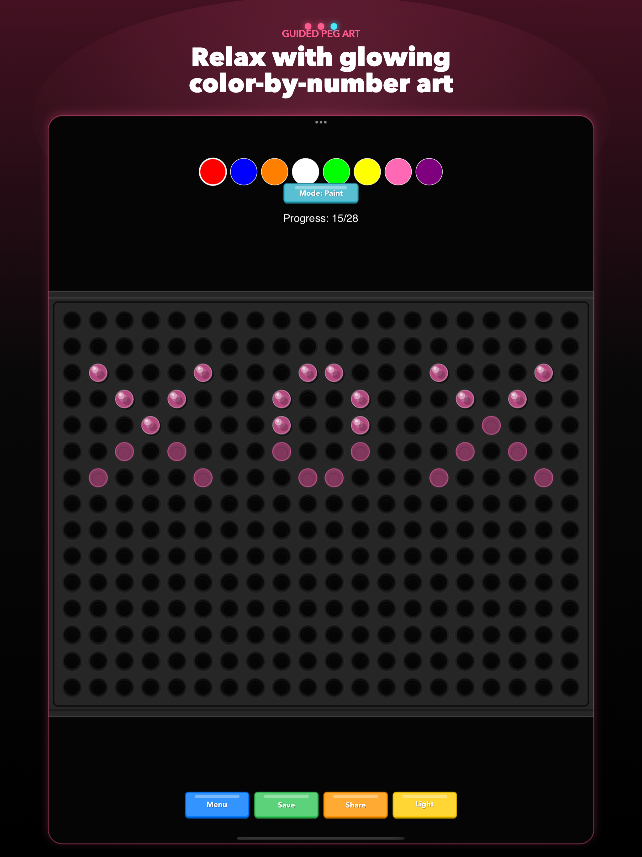 AsciiBrite: Glowing Peg Art screenshot 10