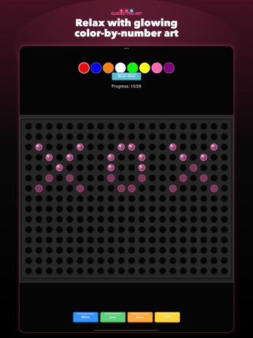 AsciiBrite: Glowing Peg Art iPad screenshot