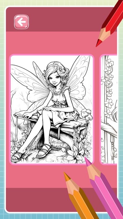 Fairy coloring book for girls screenshot-3