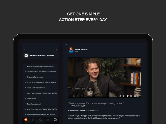 Mark Manson iPad screenshot 1 - Social Networking app