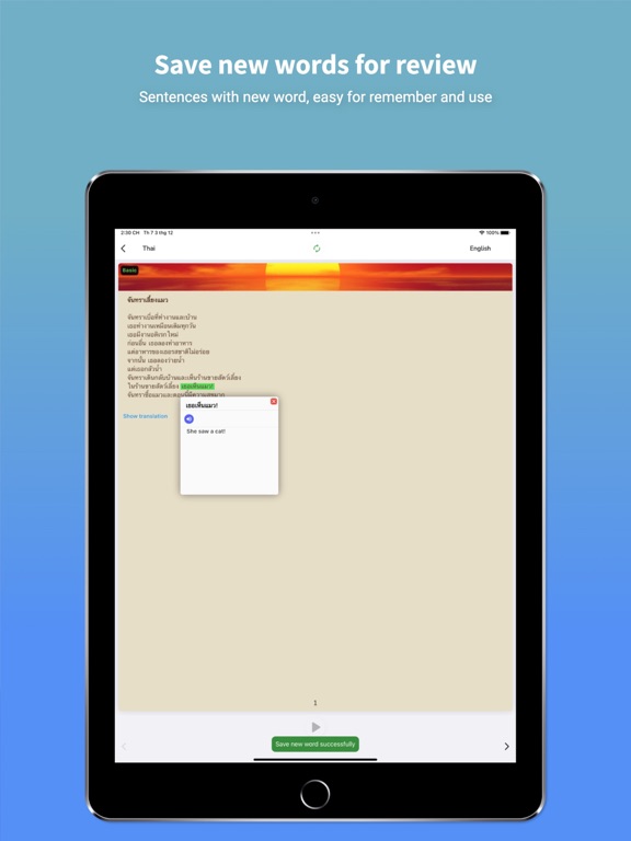 Thai Translator & Learn + iPad screenshot