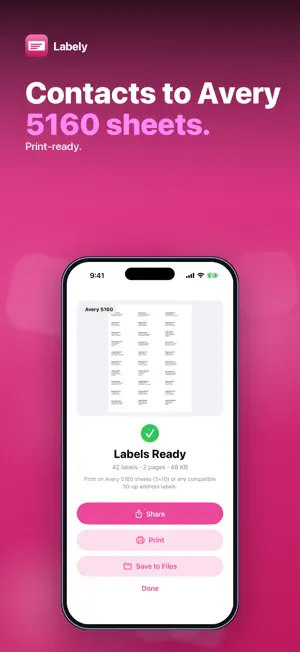 Labely: Address Labels screenshot 1