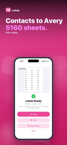 Labely: Address Labels iPhone screenshot