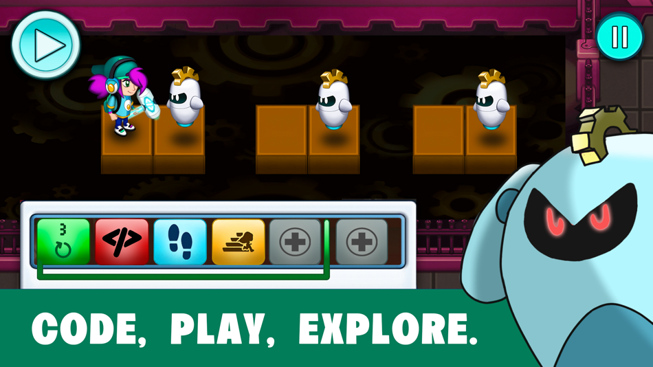 #3. Coding Games Kids: Glitch Hero (iOS) 由: Didactoons Games SL