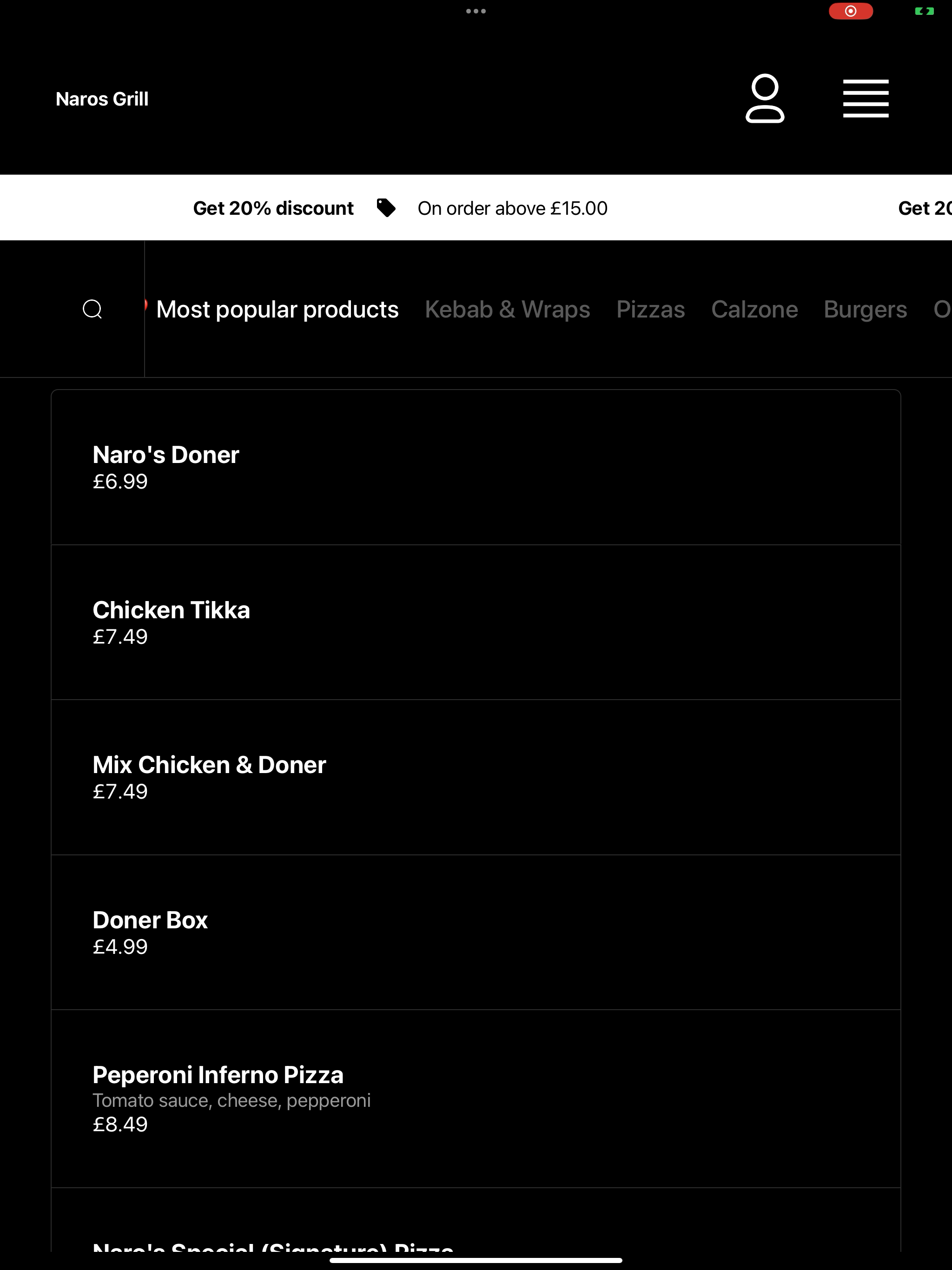 Naros Grill screenshot 13