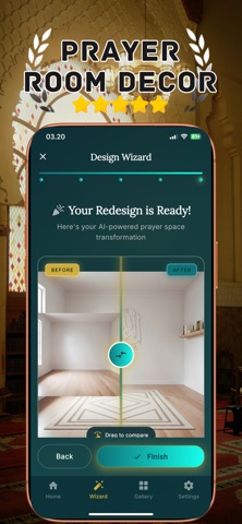 AI Prayer Room Zen Design screenshot