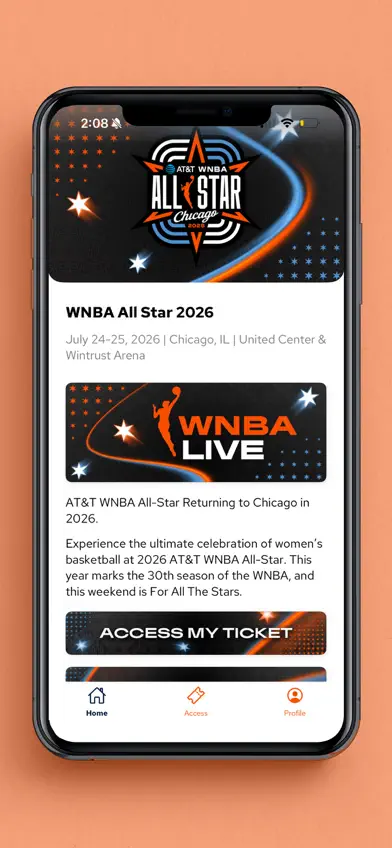 WNBA Events App screenshot 1