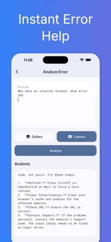 Error Decoder AI iPhone screenshot