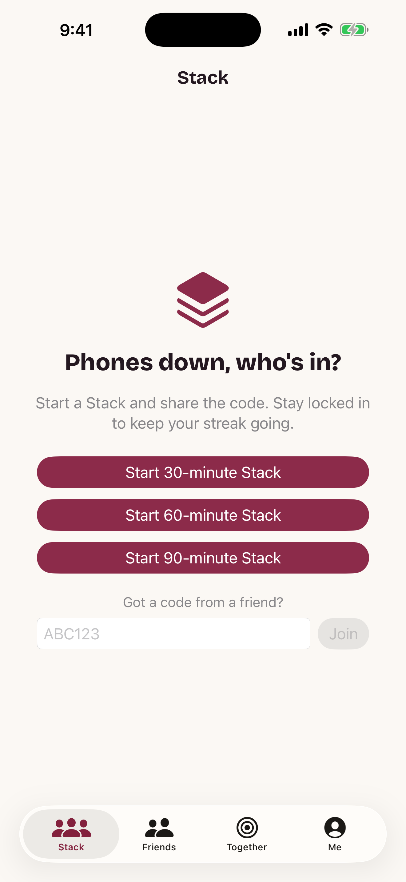 PhoneStack: Focus with Friends screenshot 3