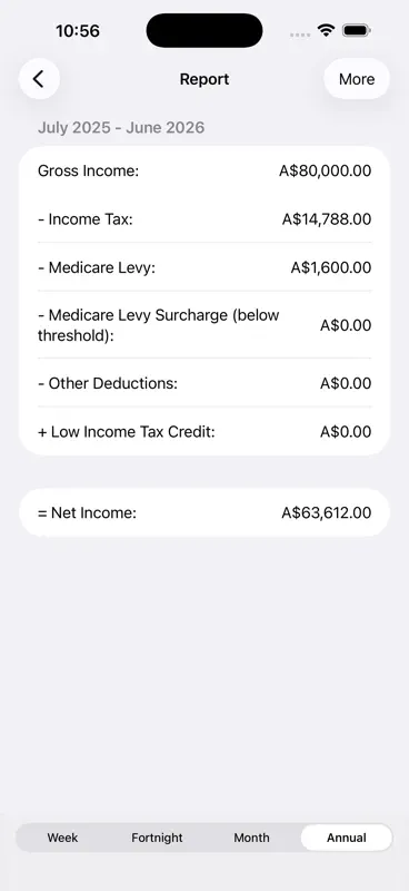 Income Tax Calculator (AU&NZ) screenshot 3 of 6