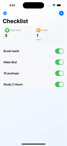 Takeoff Check List screenshot