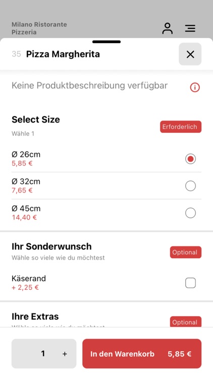 Milano Ristorante Pizzeria screenshot-3