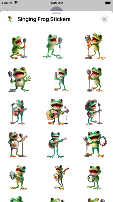 Screenshot 2 of Singing Frog Stickers App