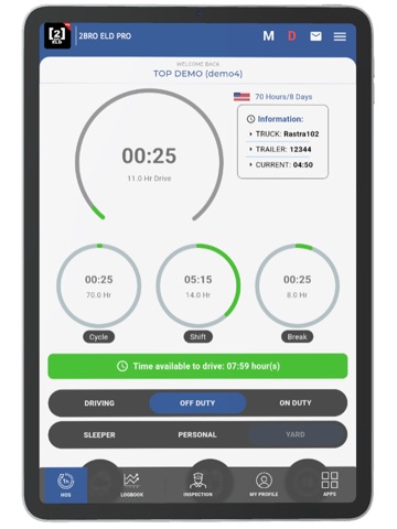 2BRO ELD PRO iPad screenshot