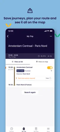 Eurail/Interrail Rail Plannerのスクリーンショット（2/6）