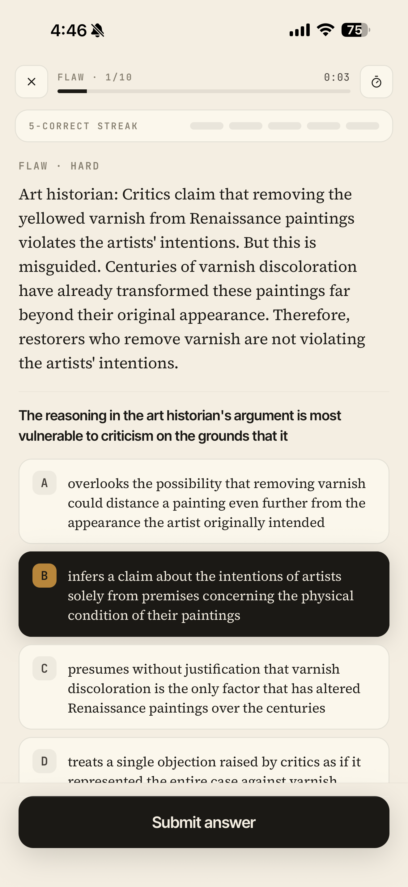 Lexicon LSAT screenshot 3