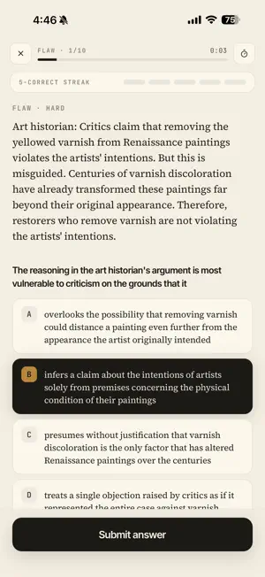 Lexicon LSAT screenshot 3