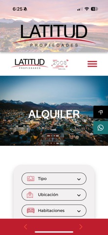 Latitud Propiedades screenshot