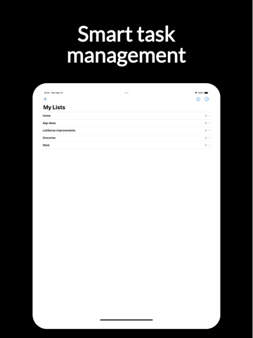 ListSense - AI ToDo iPad screenshot