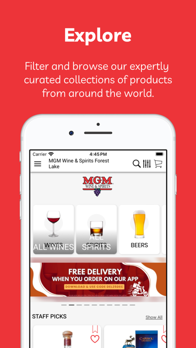 MGM Wine & Spirits app screenshot