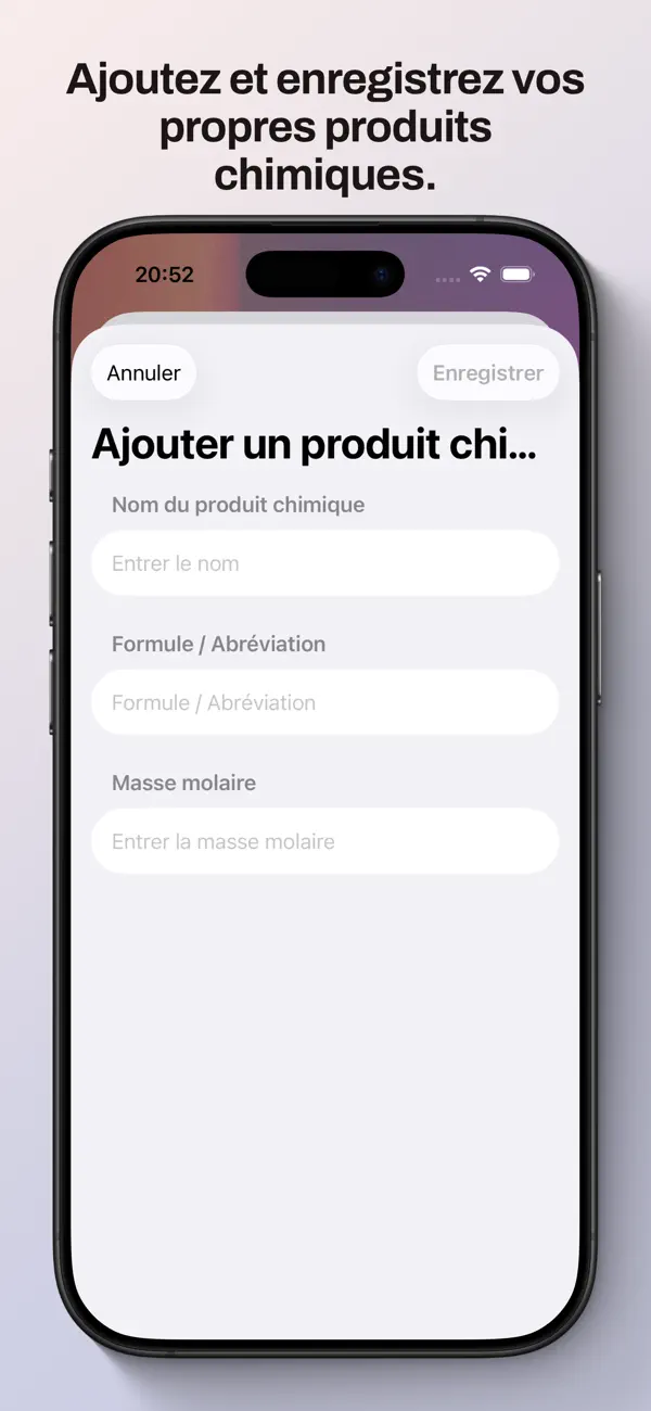 Screenshot #3 pour Lab Mate — Molarité & dilution