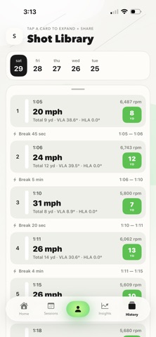 Spivot: Golf Launch Monitor iPhone screenshot