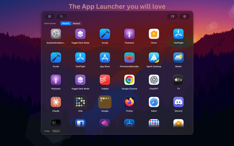 Launchie App Launchpad app screenshot