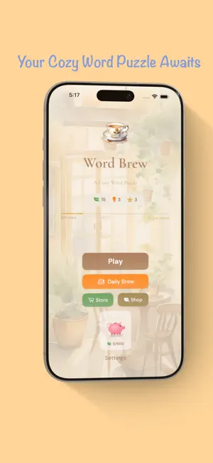 WordBrew: A Cozy Word Game screenshot 1