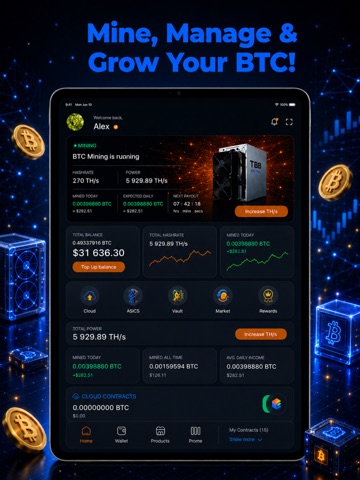 ECOS: Bitcoin Mining & Wallet iPad screenshot