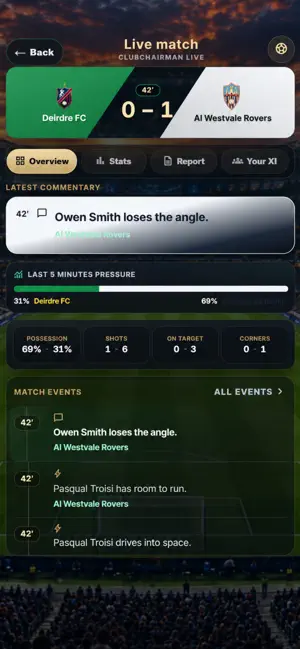 ClubChairman LIVE - Soccer screenshot 2