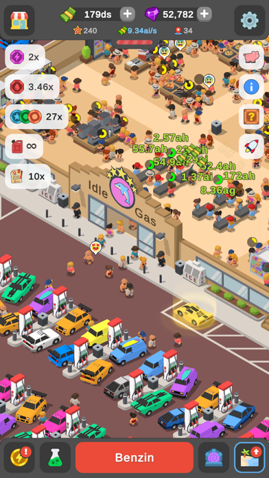 Idle Gas Station Tycoon iOS Mod IPA screenshot 1 - iOS game interface
