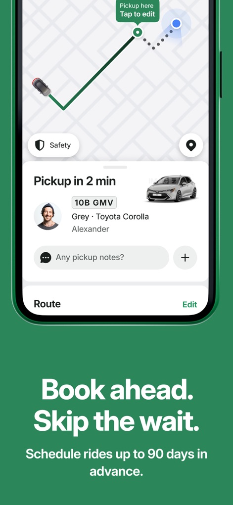 Bolt: Request a Ride - Advanced Trip Planning