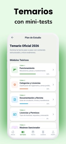 Tests Licencia Armas D E AEM screenshot