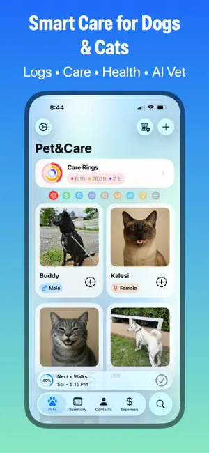 Pet Care: Dog and Cat Tracker screenshot 1