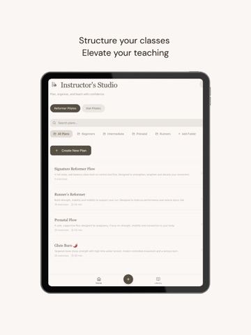 Rō Instruct: Pilates Planner iPad screenshot