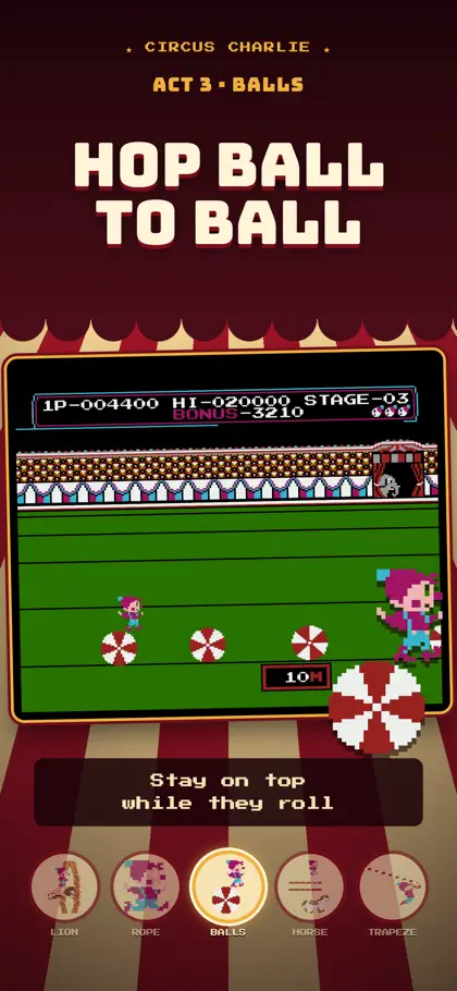 Screenshot 3 von 6 zu Circus Charlie: Arcade